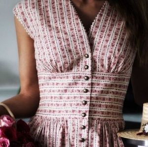 Button front vintage style dress